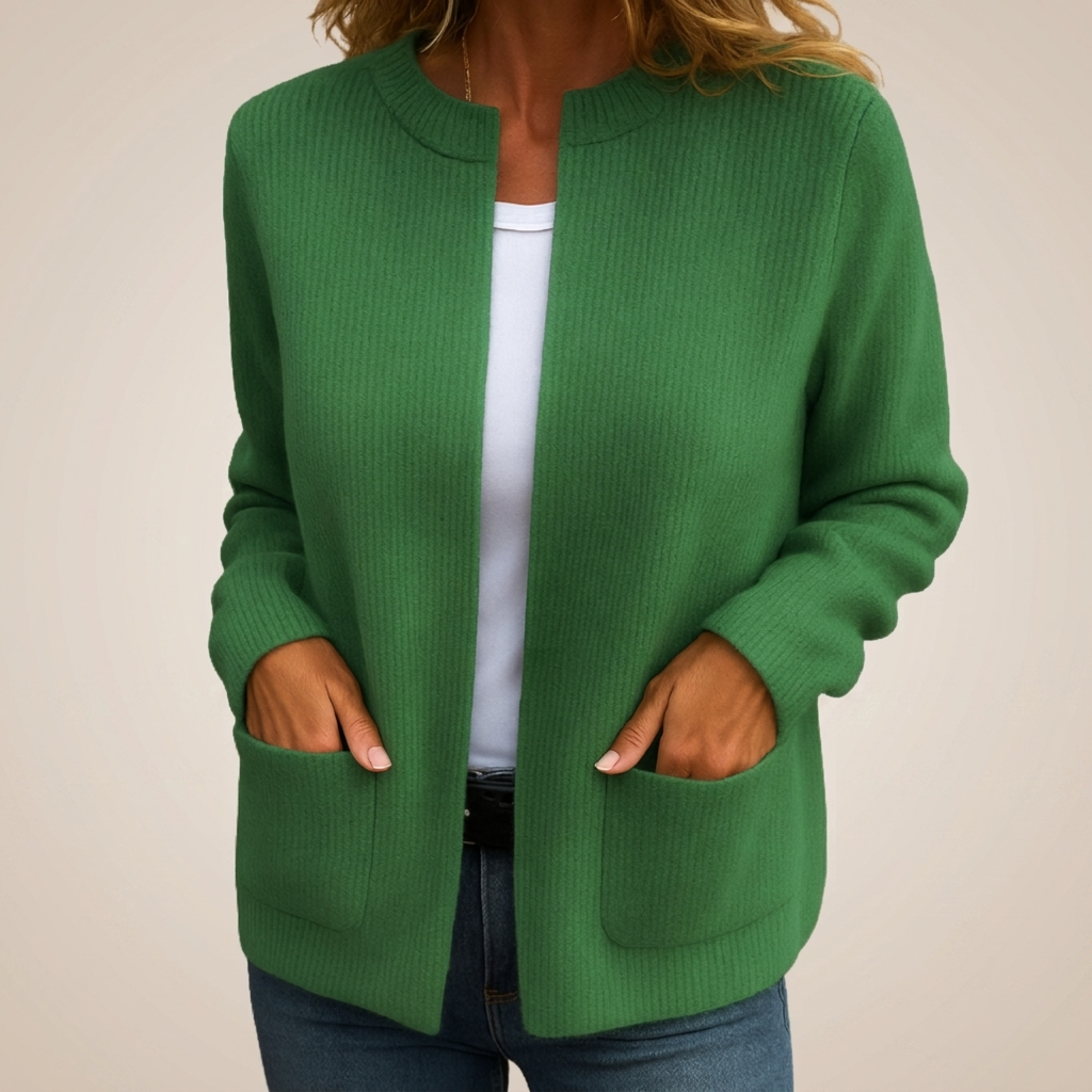 Carlotta™ | Cardigan in Maglia Calda con Zip e Tasche