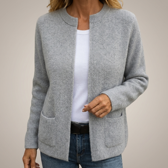 Carlotta™ | Cardigan in Maglia Calda con Zip e Tasche