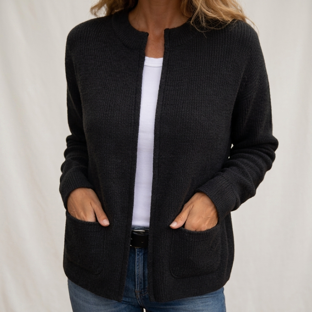 Carlotta™ | Cardigan in Maglia Calda con Zip e Tasche