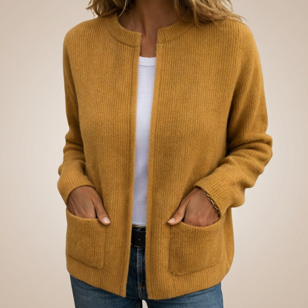 Carlotta™ | Cardigan in Maglia Calda con Zip e Tasche