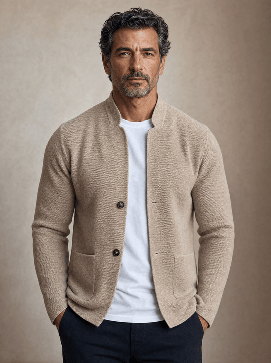 Alessandro™ | Blazer in Maglia con Collo alla Coreana