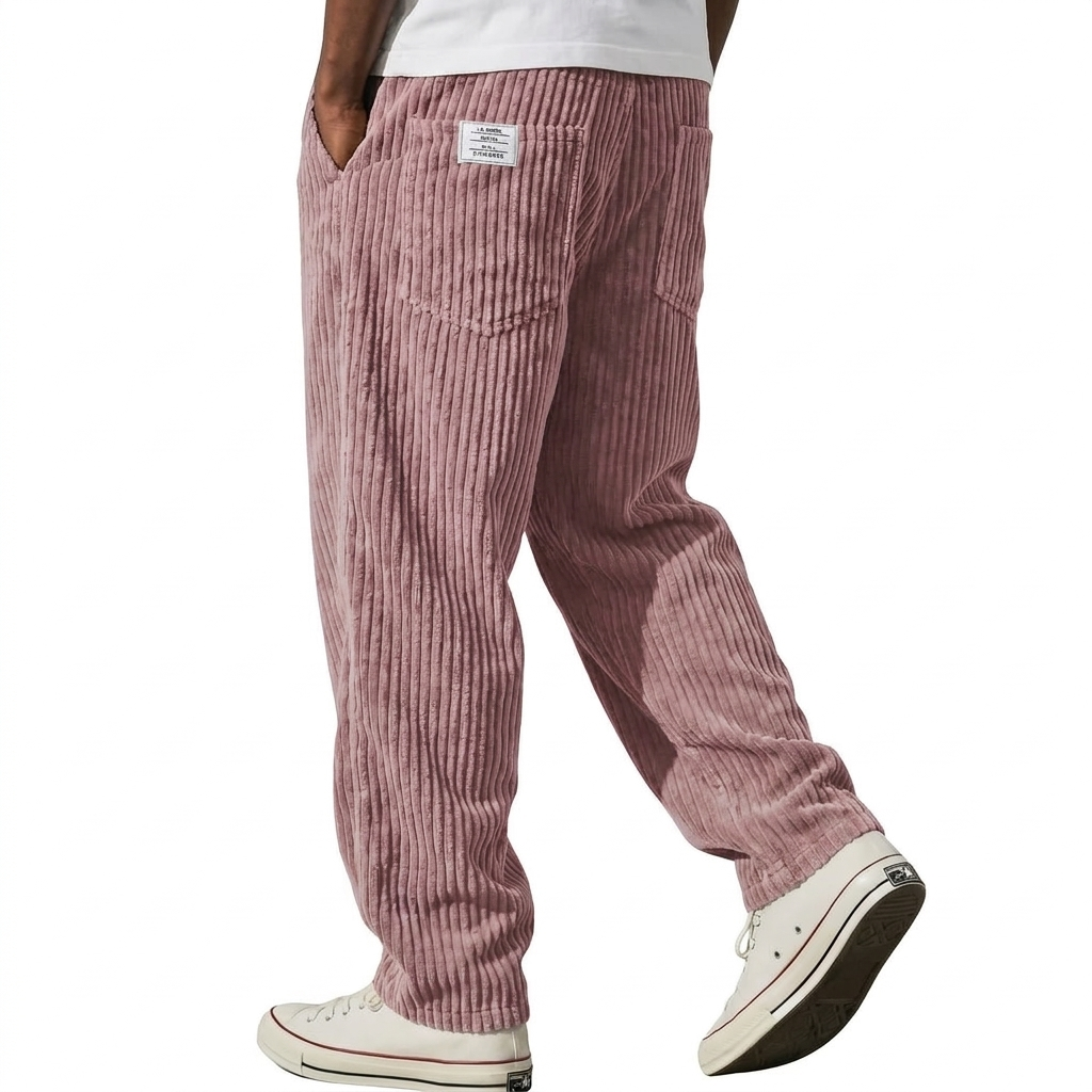 Varel | Pantaloni da uomo in velluto a coste con vita elasticizzata