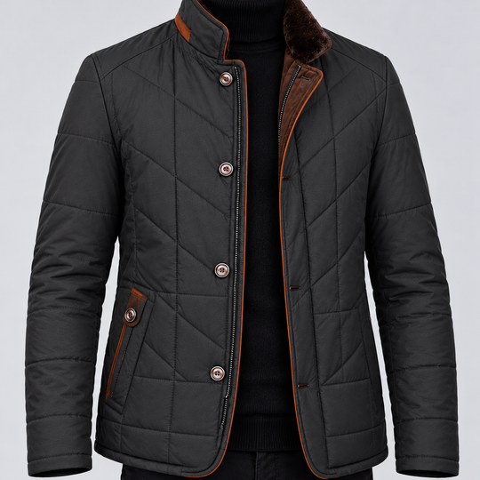 Giacca Trapuntata da Uomo Montarello con Collo Alto e Zip