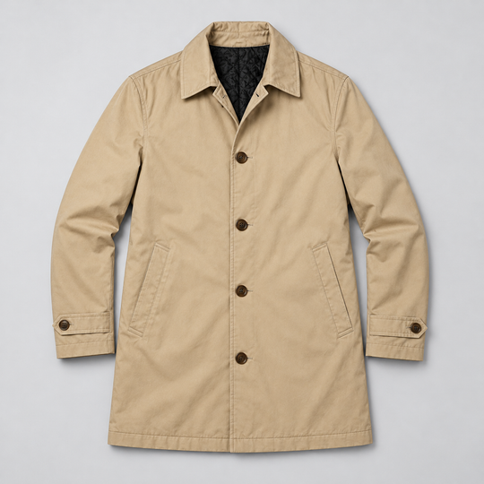 Cappotto Lungo Sartoriale da Uomo Montarello con Bottoni