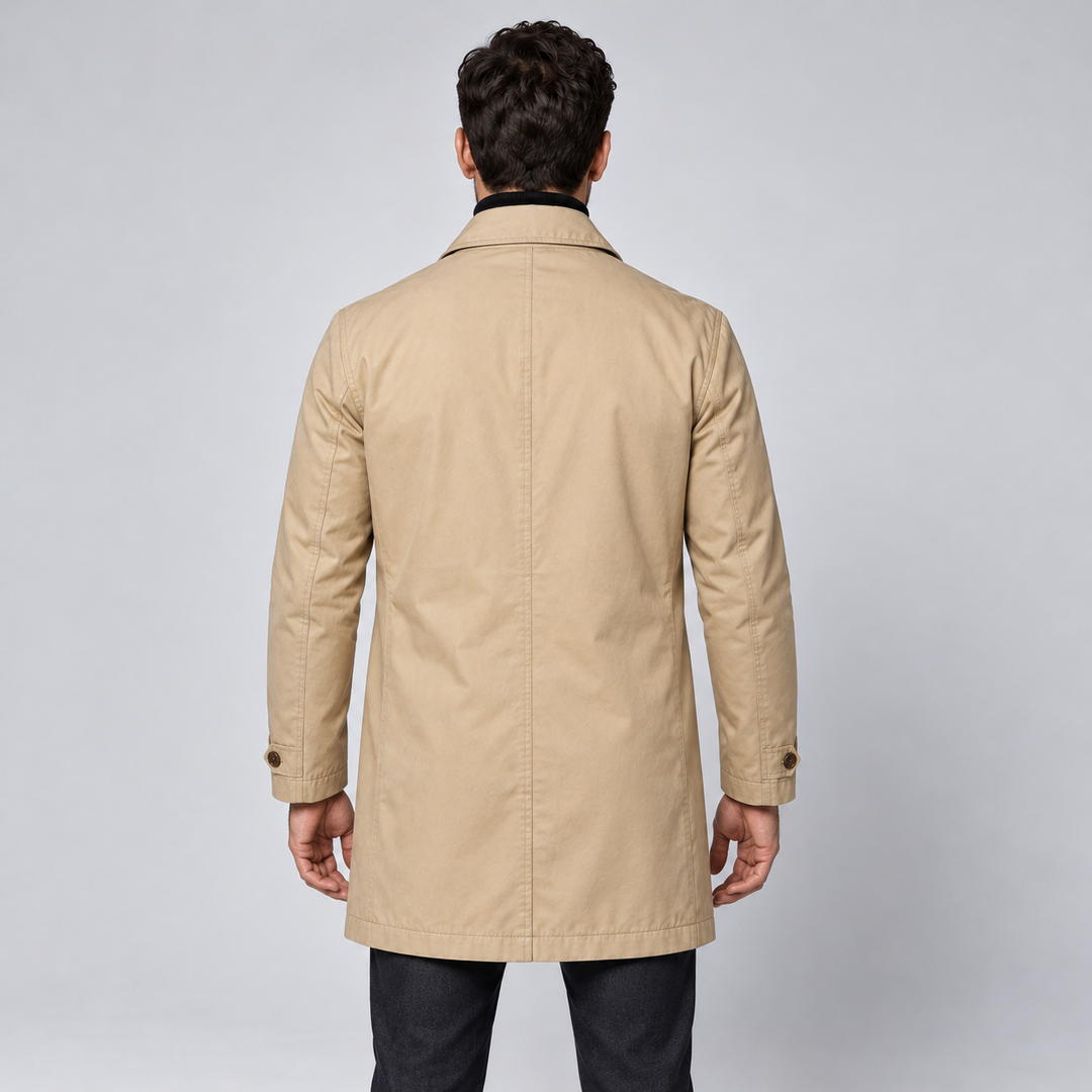 Cappotto Lungo Sartoriale da Uomo Montarello con Bottoni