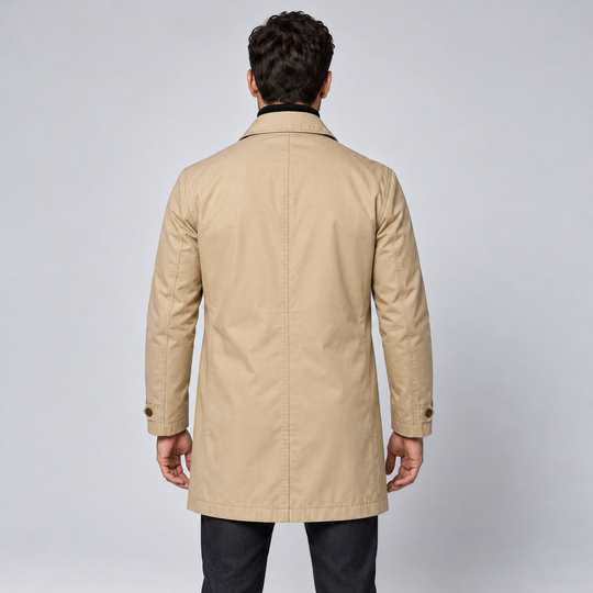 Cappotto Lungo Sartoriale da Uomo Montarello con Bottoni