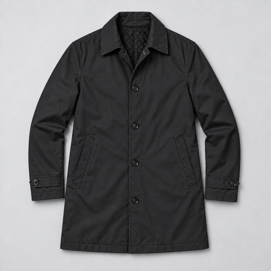 Cappotto Lungo Sartoriale da Uomo Montarello con Bottoni