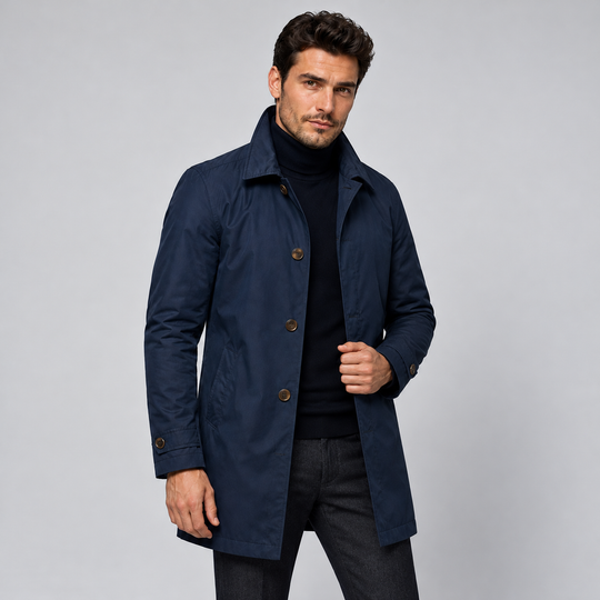 Cappotto Lungo Sartoriale da Uomo Montarello con Bottoni