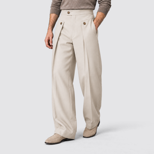 Filippo | Pantaloni da uomo a gamba ampia con pinces