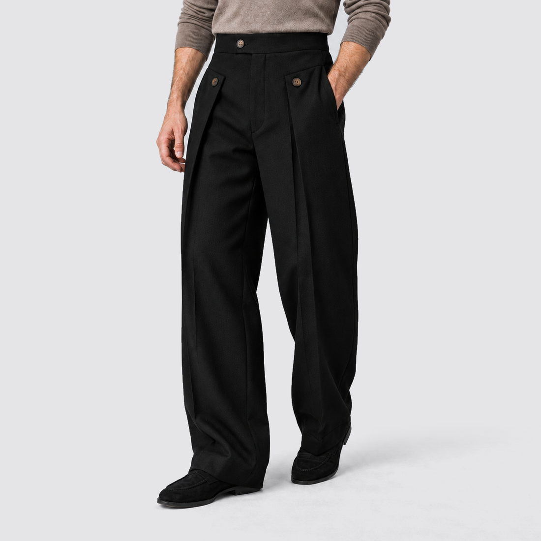 Filippo | Pantaloni da uomo a gamba ampia con pinces