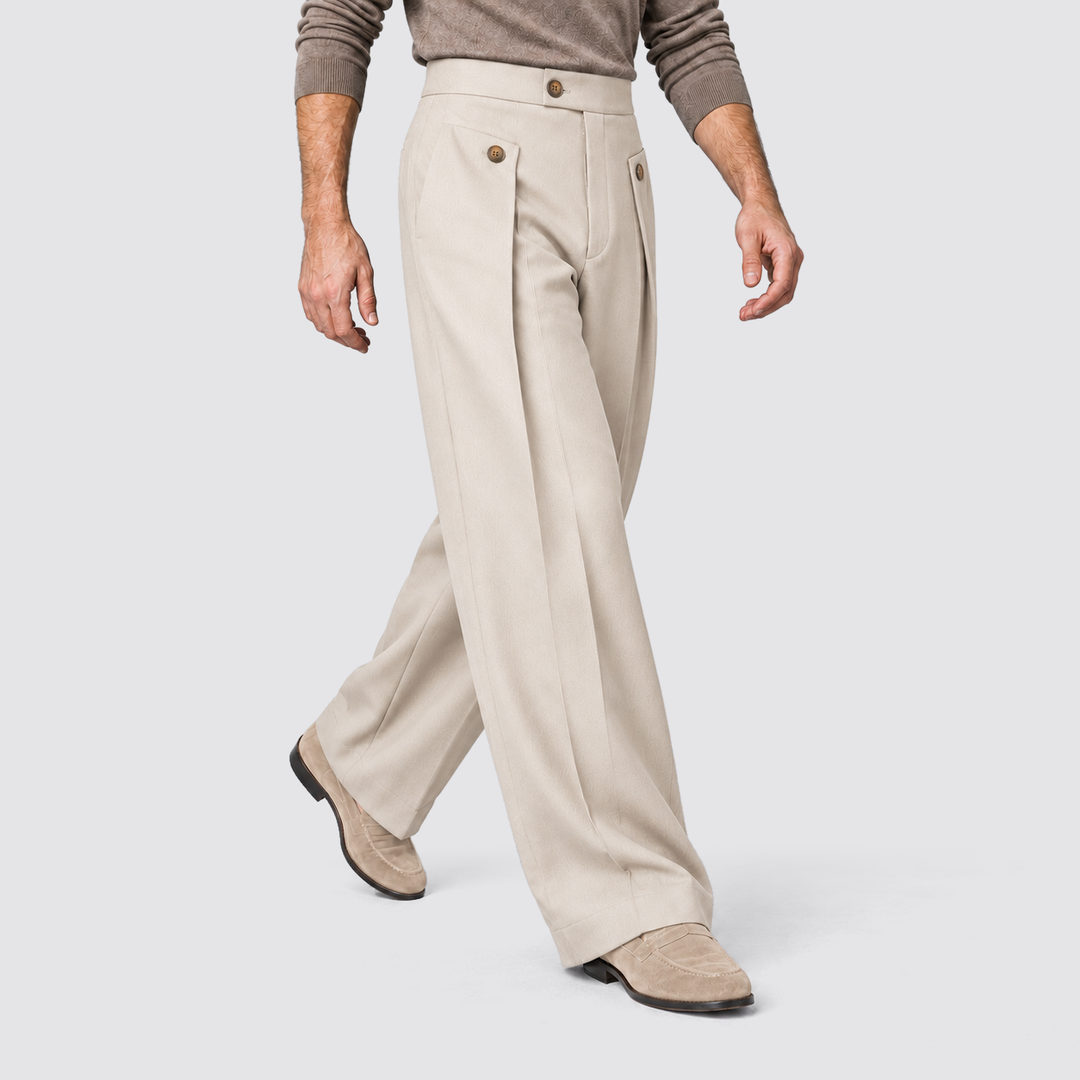 Filippo | Pantaloni da uomo a gamba ampia con pinces