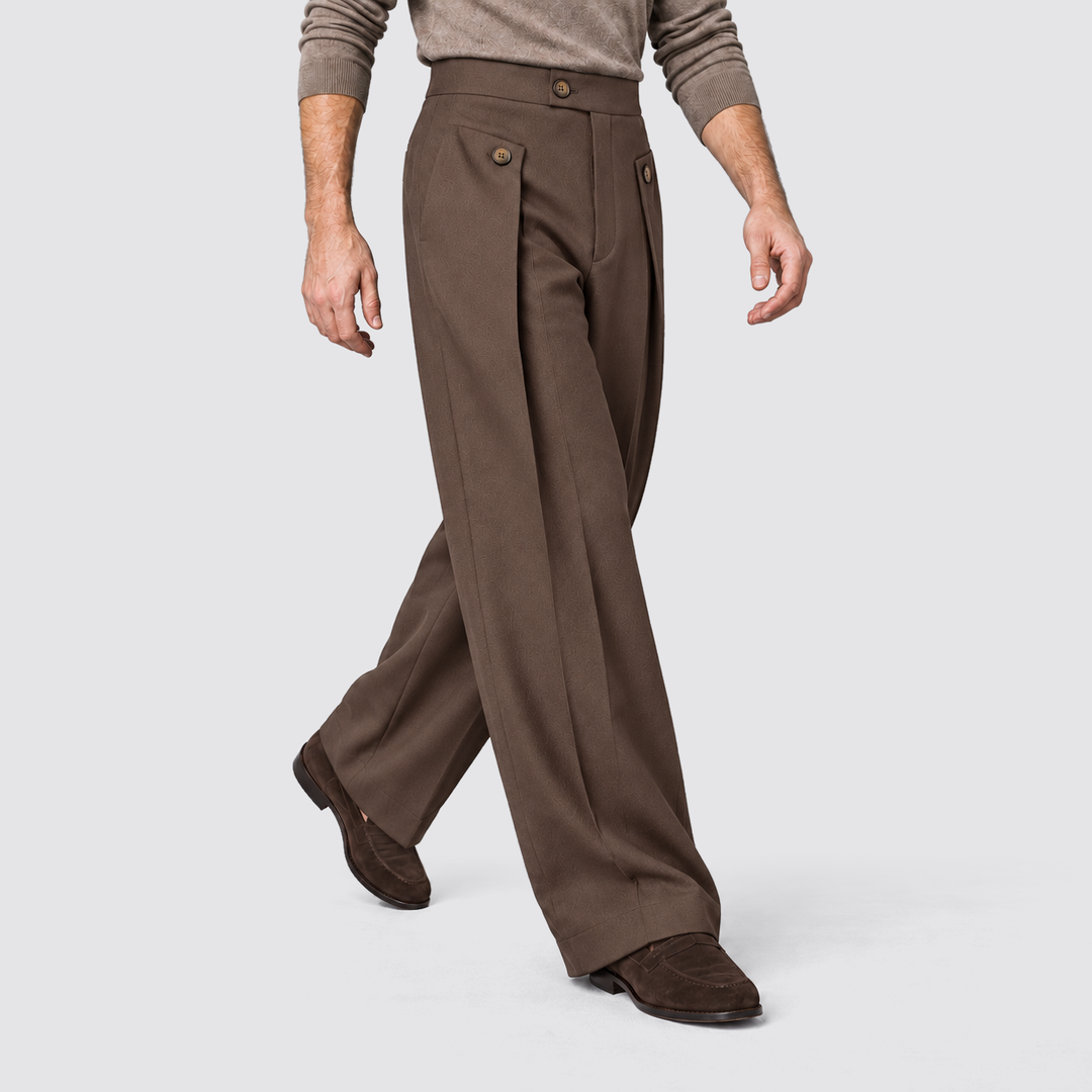 Filippo | Pantaloni da uomo a gamba ampia con pinces