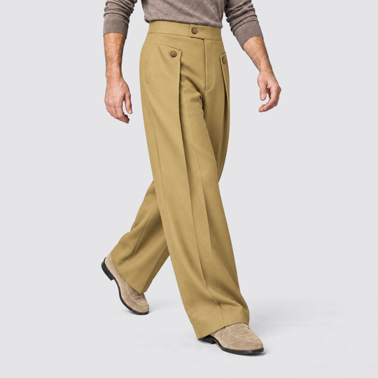 Filippo | Pantaloni da uomo a gamba ampia con pinces