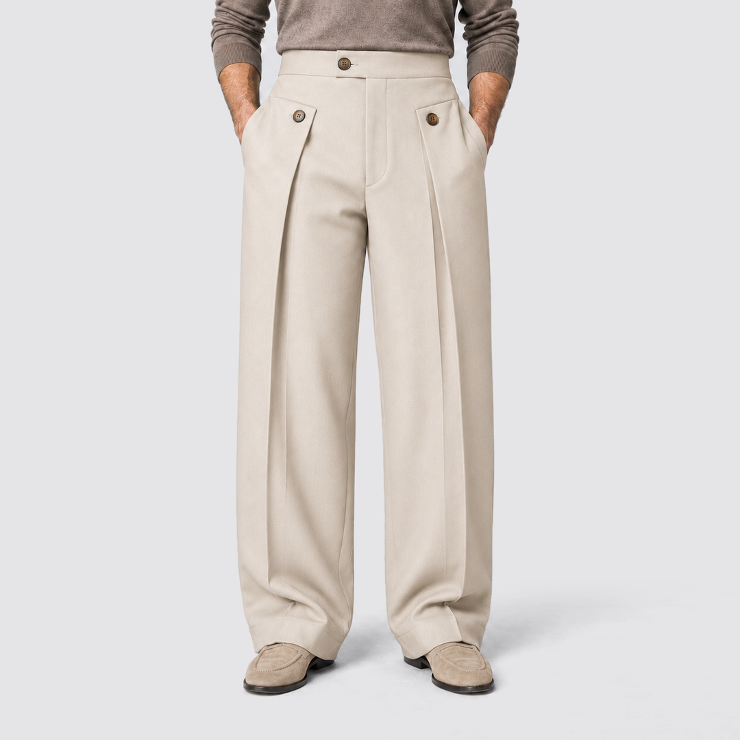 Filippo | Pantaloni da uomo a gamba ampia con pinces