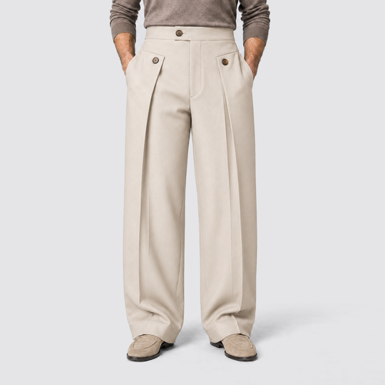 Filippo | Pantaloni da uomo a gamba ampia con pinces