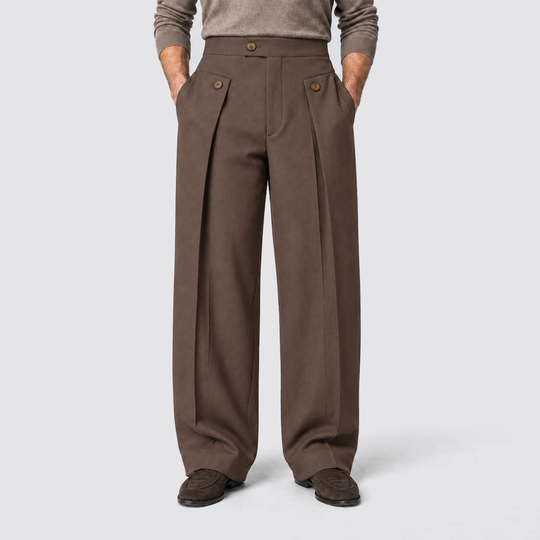 Filippo | Pantaloni da uomo a gamba ampia con pinces