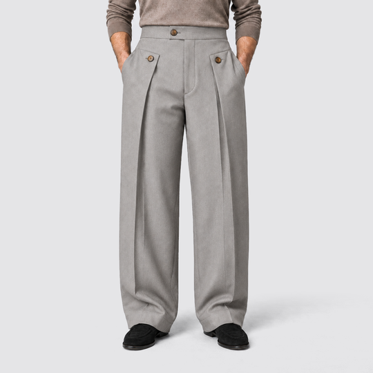Filippo | Pantaloni da uomo a gamba ampia con pinces