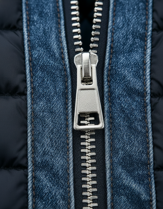 Valenti| Giacca ibrida in denim trapuntato