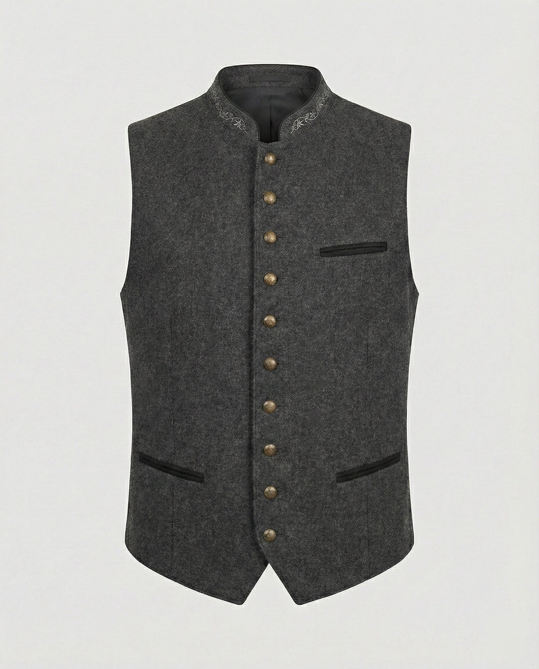 Elegante Gilet Grigio in Stile Tradizionale