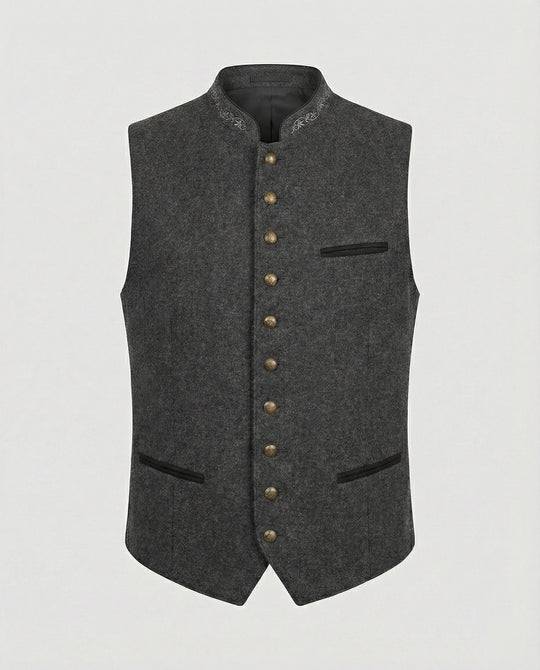 Elegante Gilet Grigio in Stile Tradizionale