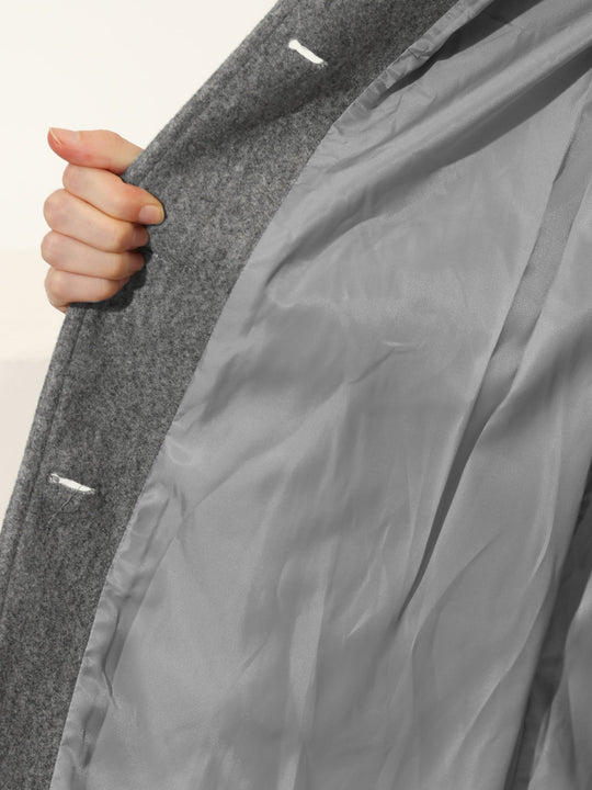 Trench Invernale da Donna con Chiusura a Un Bottone