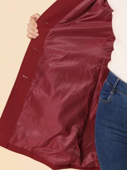 Trench Invernale da Donna con Chiusura a Un Bottone
