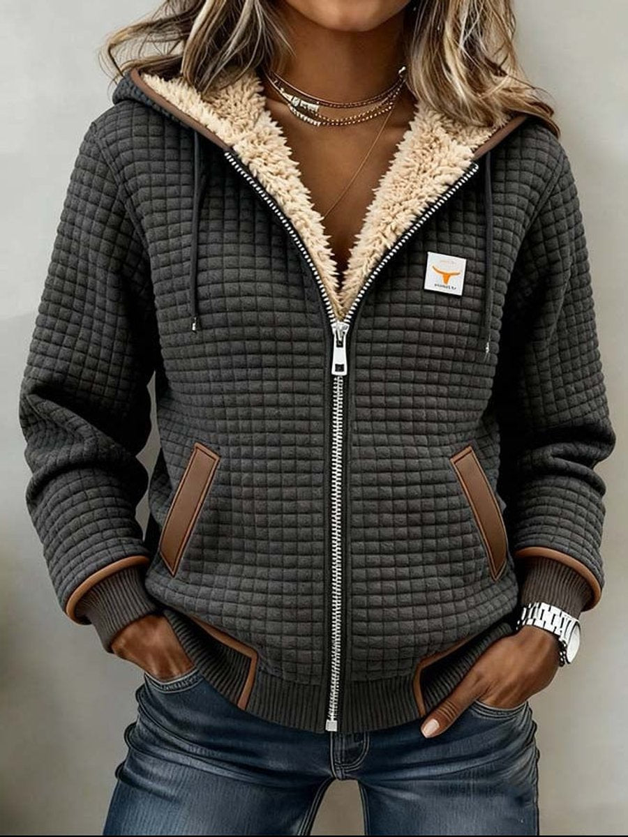 Sandra™ | Giacca Trapuntata con Interno Sherpa e Cappuccio